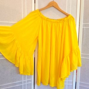 Elan Rayon Yellow Mini Dress